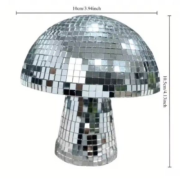 Super cute disco ball mirrored mushroom - Picture 2 of 5